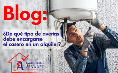 ¿De qué tipo de averías debe encargarse el casero en un alquiler?